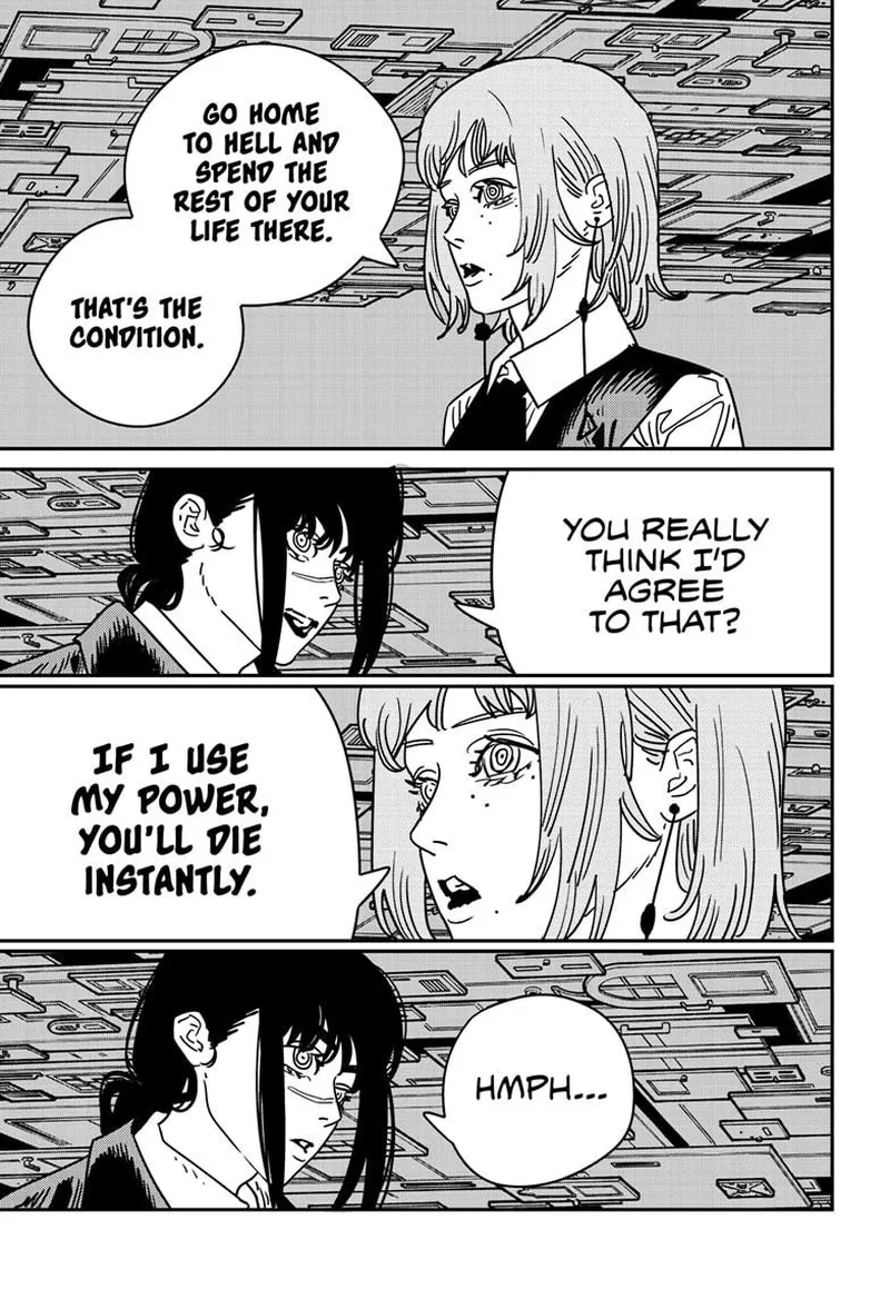 Chainsaw Man Manga Chapter 215 page 4 - Declaration of War scene